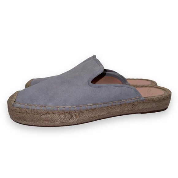 J. Crew Suede Espadrille Slip-on Mules Slate (Blue) AY314 Women's 8 - Picture 2 of 11